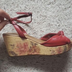 Flower Wedge Heels